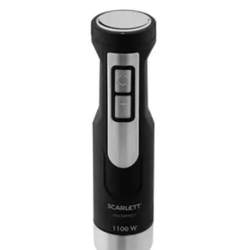 Блендер Scarlett SC-HB42F61, погружной, 1100 Вт, 0.6/0.6 л, 25 скоростей, чёрно-серебристый 907207
