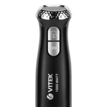 Блендер Vitek VT-3405, погружной, 1000 Вт, 0.5/0.7 л, 2 скорости, чёрный