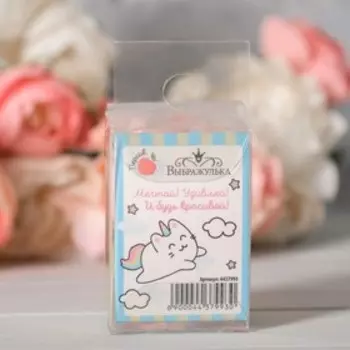 Блеск детский для губ Caticorn, розовый котик, аромат персика 12 г.