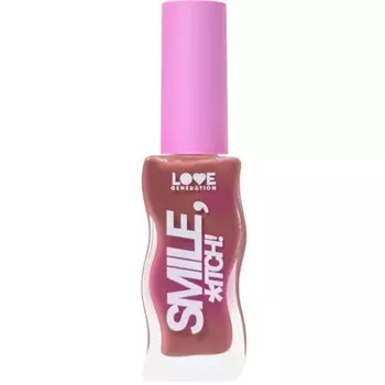 Блеск для губ Love Generation Smile, *itch!, тон 04 сливово-коричневый, 10 мл