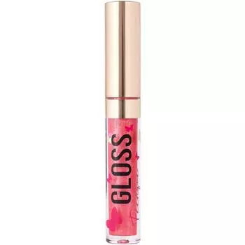 Блеск для губ VS Gloss Feerique, тон 10 Розово-коралловый с разноцветным глиттером, 3 мл