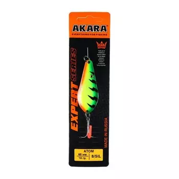 Блесна колеблющаяся Akara Expert Атом, 6.5 см, 18 г, цвет 8/SIL