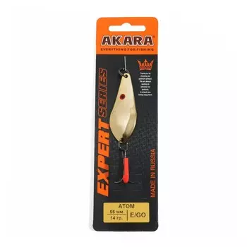 Блесна колеблющаяся Akara Expert Атом с глазом, 5.5 см, 14 г, цвет E/GO