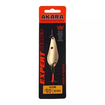 Блесна колеблющаяся Akara Expert Атом с глазом, 5.5 см, 10 г, цвет E/GO