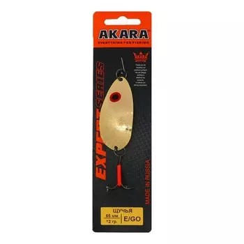 Блесна колеблющаяся Akara Expert Щучья с глазом, 6.5 см, 12 г, цвет E/GO