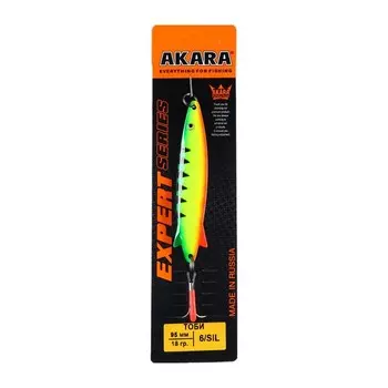 Блесна колеблющаяся Akara Expert Тоби, 9.5 см, 18 г, цвет 6/SIL