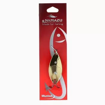 Блесна незацепляющаяся Namazu GoodLan, 12 г, цвет латунь