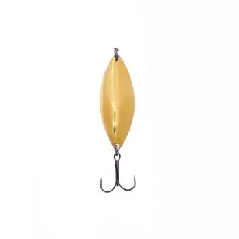 Блесна Питерская колеблющаяся "Крокодил", цвет жёлто-белый, 12 г