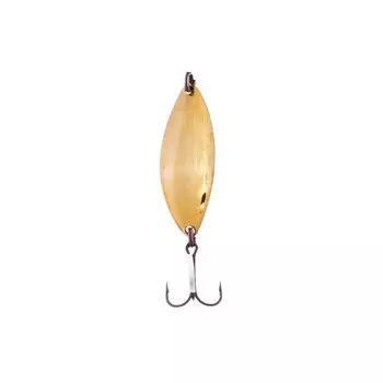 Блесна Питерская колеблющаяся "Крокодил" малый, 6 см, цвет жёлто-красный, 11 г