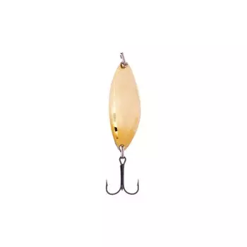 Блесна Питерская колеблющаяся "Крокодил" малый, 6 см, цвет жёлто-белый, 15 г