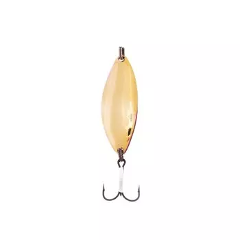 Блесна Питерская колеблющаяся "Крокодил" малый, 6 см, цвет жёлто-красный, 15 г