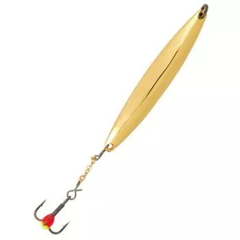Блесна вертикальная зимняя Lucky John NAIL BLADE с цепочкой и тройником, 5.5 см, G блистер
