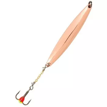 Блесна вертикальная зимняя Lucky John NAIL BLADE с цепочкой и тройником, 6.5 см, C блистер