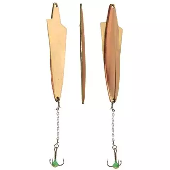 Блесна вертикальная зимняя Lucky John WING с цепочкой и тройником 05.5г GS блистер