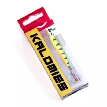 Блесна вертикальная зимняя Lucky John KALOMIES с цепочкой и крючком, 6 см, TIGER блистер