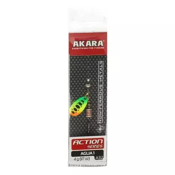 Блесна вращающаяся Akara Action Series Aglia 1, 4 г, цвет A32