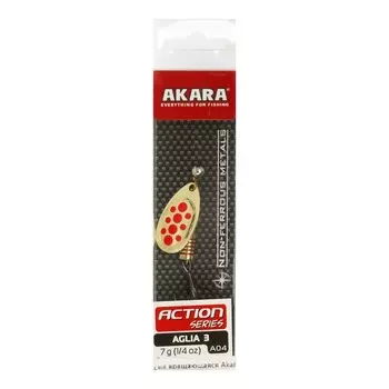 Блесна вращающаяся Akara Action Series Aglia 3, 7 г, цвет A04