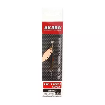 Блесна вращающаяся Akara Action Series Libra 2, 8 г, цвет A20-1