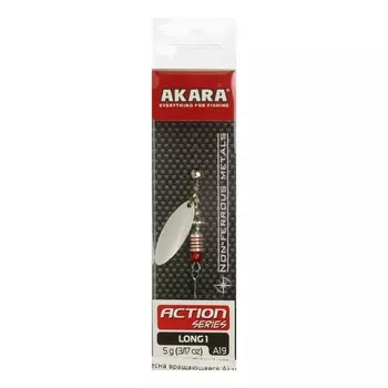 Блесна вращающаяся Akara Action Series Long 1, 5 г, цвет A19