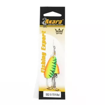 Блесна вращающаяся Akara C-5082, 10 г, цвет 175/Yl-Red
