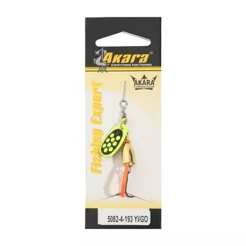Блесна вращающаяся Akara C-5082, 4 г, цвет 193 Yl/Go
