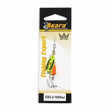 Блесна вращающаяся Akara C-5082, 4 г, цвет 199/Red