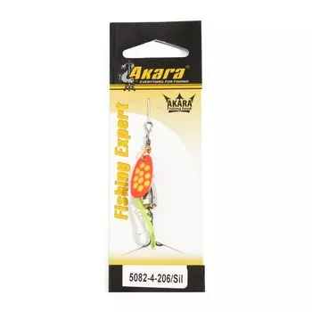 Блесна вращающаяся Akara C-5082, 4 г, цвет 206/Sil
