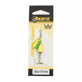 Блесна вращающаяся Akara C-5082, 4 г, цвет 175/Yl-Red