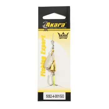 Блесна вращающаяся Akara C-5082, 4 г, цвет 001/Go