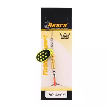 Блесна вращающаяся Akara C-5091, 6 г, цвет 193 Yl