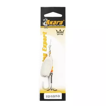 Блесна вращающаяся Akara C-5120, 10 г, цвет Sil/Yl-Or