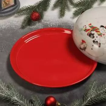 Блинница Доляна «Снеговик со зверятами», 23×9,7 см