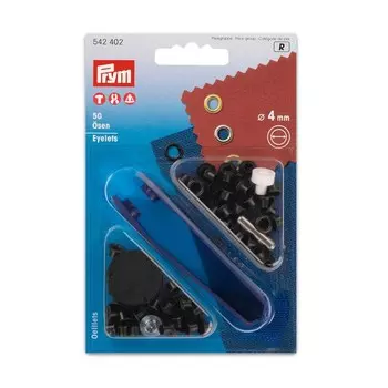 Блочки 4мм (латунь) 50шт, черный Prym