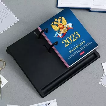 Блок для настольных календарей "Герб России 1" 160 л, 14 х 11 см, 2023 год