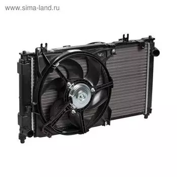 Блок охлаждения (радиатор+конденсер+вентилятор) для автомобилей Гранта МКПП (А/С) 92121-5PA0A, LUZAR LRK 0192