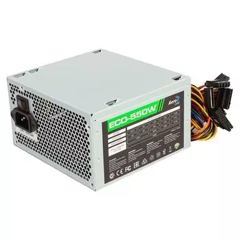 Блок питания Aerocool ATX 550W ECO-550 (24+4+4pin) 120mm fan 4xSATA RTL