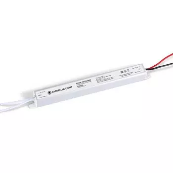 Блок питания Ambrella ультратонкий для светодиодной ленты 12V 24W 2A IP20 185-260V