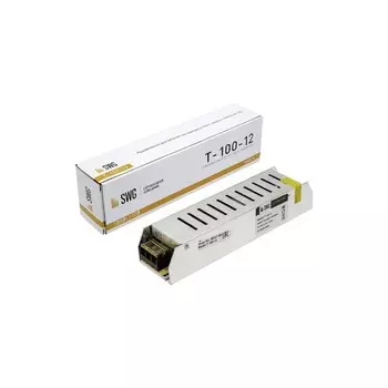 Блок питания SWG, 12В, 100Вт, IP20, 8.3А, металл, 190x45x35 мм