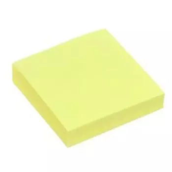 Блок с липким краем, 5151 мм, 100 листов, флюоресцентный, жёлтый