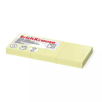 Блок с липким краем бумажный 40х50 мм, ErichKrause, 300 листов, желтый