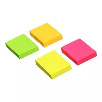 Блок с липким краем бумажный 40х50 мм, ErichKrause 400 листов 4 цвета