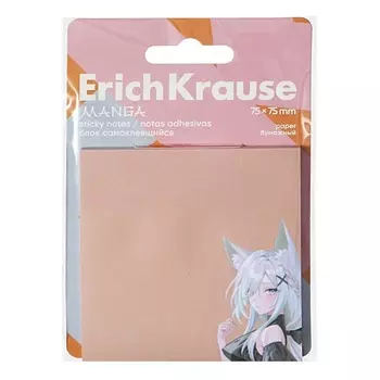 Блок с липким краем, бумажный, 7575 мм, ErichKrause «Manga», 50 листов