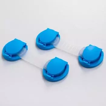 Блокираторы для дверей и ящиков, универсальные, 10 см, 2 шт., голубой, Крошка Я