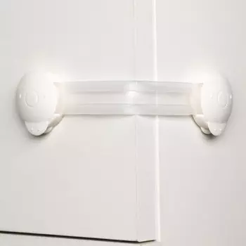 Набор блокираторов для дверей и ящиков, гибкий, 17 см, 2 шт., цвет прозрачный/белый, Крошка Я