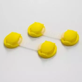 Набор блокираторов для дверей и ящиков Крошка Я, универсальные, гибкие, 2 шт., желтый