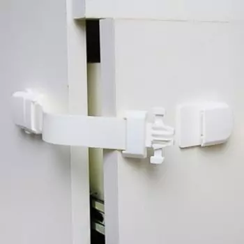 Блокиратор для дверей и ящиков Крошка Я, универсальный, гибкий, 20,5 см, белый