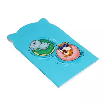 Блокнот 120 х 170 мм, 32 листа "Отдых",обложка мелованный картон,матовая ламинация, фигурная вырубка, блок 65 г/м2