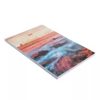 Блокнот А4, 80 листов на гребне "Колдовство заката", обложка мелованный картон, УФ-лак, жёсткая подложка