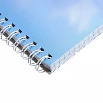 Блокнот А4, 80 листов в клетку на гребне "Офис", обложка мелованный картон, твёрдая подложка, МИКС