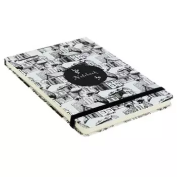 Блокнот А5, 100 листов в точку Megapolis Journal, твёрдая обложка с резинкой, бежевый блок 70 г/м2